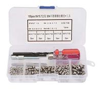 105pcs Kit di riparazione set di utensili manuali set di utensili completi inserti filettati con strumenti Inserti in acciaio inossidabile tipo Helicoil(M4*0.7)