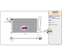 106.013 AHE Radiatore, Raffreddamento motore per CITROËN,PEUGEOT