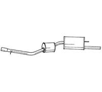 106 cv Silenziatore posteriore per Peugeot 504 A, M 2.0 Ti 1971 cc 78 KW 106 CV