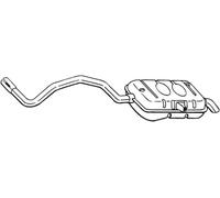 106 CV SILENZIATORE POSTERIORE PER RENAULT Grand Scnic II JM0/1 1.5 dCi KW 78 C