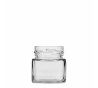106 ml Vasetto rettangolare 'Ikarus', vetro, imboccatura: Twist-Off Deep (DTO 58)