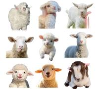 106 pezzi di adesivi realistici per pecore, adorabili decalcomanie di animali soffici, adesivi impermeabili per diario, scrapbooking, decorazioni fai da te per il desktop