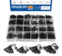 1060 pz M2 M3 M4 M5 Set di viti a esagono incassato Viti a testa tonda piatta in acciaio al carbonio Bulloni e dadi Kit di assortimento con scatola di immagazzinaggio