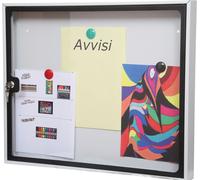 10620 Q.TA' 1 BACHECA FONDO MAGNETICO 58X6X48 CM SILVER NERO