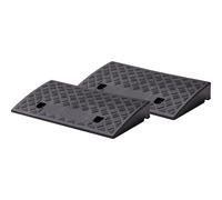 10646 Rampa carrabile per marciapiede Nero 50 x 27 x 7 cm Set di 2