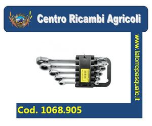 1068.905 SERIE SET 5 CINQUE CHIAVI A CRICCHETTO SEMPLICE MISURE 8/19 MUNDIAL