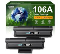 106A W1106A Cartouche de Toner Compatible pour HP 106A W1106A pour HP Laser 107a 107r 107w MFP 135a 135r 135w 135wg 137fwg 137fnw (Noir, 2 Pack)