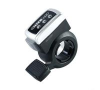 106DX - Leva dell'acceleratore a pollice per bicicletta elettrica con indicatore di batteria, 36 V/48 V, impugnatura dell'acceleratore in plastica, cavo da 160 cm per manubrio da 23 mm, nero, pezzo di