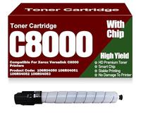 106R04050 106R04051 106R04052 106R04053 Cartucce Toner C8000 Nero Giallo Magenta Ciano Toner a Colori ad Alta Capacità Compatibile per Xerox Versalink C8000 Stampanti,Black-C8000