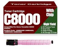106R04050 106R04051 106R04052 106R04053 Cartucce Toner C8000 Nero Giallo Magenta Ciano Toner a Colori ad Alta Capacità Compatibile per Xerox Versalink C8000 Stampanti,Magenta-C8000