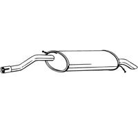 107 CV SILENZIATORE POSTERIORE PER CITRON C5 I Break DE 2.0 HDi KW 79 CV 107
