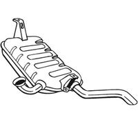125 CV SILENZIATORE POSTERIORE PER RENAULT Laguna II BG0/1 1.9 dCi KW 92 CV 125