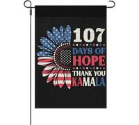 107 Days Of Hope Thank You Kamala Supporters Bandiera da giardino decorativa per portico