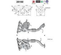 121 KW 165 CV CATALIZZATORE PER Mazda 6 FURG/Promiscuo GJ 2.0