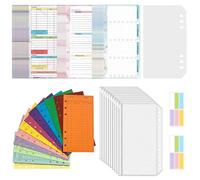 107 Pezzi Fogli Di Bilancio A6, Raccoglitore di bilancio Busta per contanti Pianificatore di bilancio Organizzatore di bollette mensile Monitoraggio delle spese per Salvataggio Sistema di bilancio