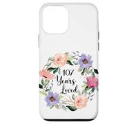 107 Years Loved 107h Birthday Floral 107 Years Loved Women Custodia per iPhone 12 mini