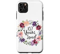 107 Years Loved Floral 107th Birthday Women 107 Years Loved Custodia per iPhone 11 Pro Max