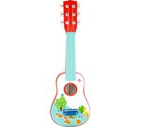 small foot 10725 childrens wooden guitar, the first musical toy, promotes musica