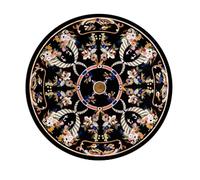 107cm x Marmo Caffè Centrale Table Top Inserto Pietra Dura Arte Arredo Casa