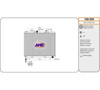 108.028 AHE Radiatore, Raffreddamento motore per DAIHATSU