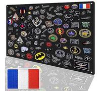 108 * 70cm Pannello patch, Pannello di visualizzazione patch tattico per emblemi Esercito/Combattere/Militare/Morale, Organizer per toppe con 1 toppa bandiera Francia