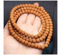 108 Bracciale con Perline Bodhi Buddista Rudraksha Perline Mala Preghiera Collana Buddismo Tibetano Chakra 8 * 10 mm