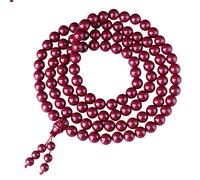 108 Braccialetti Multi-Circo Naturali Cinabari con Preghiera di Buddha di Cinnabar Viola di Alto Contenuto Rosario Unisex per La Medizione Mala,8mm