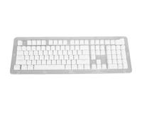108 Key German Keyboard Keycaps Minimalist Mechanical Keyboard Translucent Keycaps for 61 64 68 84 87 96 98 100 104 108 Keyboards (White)