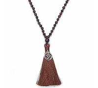 108 Mala Beads Nappa Collana Mala Spirituale Meditazione Calmante (Occhio di Tigre Rosso)