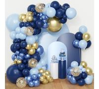 108 pezzi Blu scuro Oro Catena di gomma per palloncini