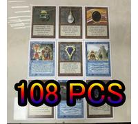 108 pezzi Carte proxy Magic the Gathering con nucleo nero, terre duali, terre di ricerca e terre shock Carta tessile