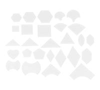 108 Pezzi Set di Modelli per Patchwork e Quilting in Acrilico | Trasparenza Costante, Segni di Misura Chiari, Riutilizzabile, per Quilter e Principianti, Colore Kaki