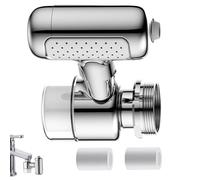 1080° Drehbarer Wasserhahn Aufsatz - Multifunktionale Verlängerung mit 4 Sprühmodi & integriertem Filter - Aufwärts-Sprühfunktion für Gesichtspflege - Strahlregler für Bad & Küche