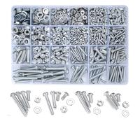 1080 pcs M3 M4 M5 Viti con Dadi e Rondelle Assortimento Set, Vari Viti Cross Testa Piatta Macchina, Dadi e Viti Set per Elettronica Industriale Home Office