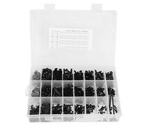 1080 Pcs Metric Screw Nut Bolt Washer Set | M2 M3 M4 Black Carbon Steel Hardware Kit | Hex Wrench Combo for Electronics/Furniture/DIY | Oxidation - Protective Fasteners