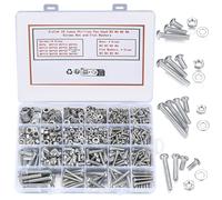 1080 Pezzi Set Viti Dadi E Rondelle, M3 M4 M5 M6 Viti a Testa Cilindrica Con Int