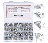1080 Pezzi Set Viti Dadi e Rondelle, M3 M4 M5 M6 Viti a testa cilindrica con intaglio a croce a Croce Bulloni Dadi Kit Assortimento per Fissaggio Fai Da Te