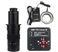 1080P 38MP HDMI USB Videocamera For Microscopio Digitale Da Laboratorio Industriale 56 LED Anello Luminoso Nitidezza Precisione Dettagli Senza Sforzo(With 120x led)