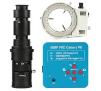 1080P 60FPS 2K 4800W 48MP HDMI USB Industriale Elettronico Digitale Video Microscopio Lente Di Ingrandimento Della Macchina Fotografica For Il Telefono Riparazione PCB Preciso Chiaro(LED with 500x)