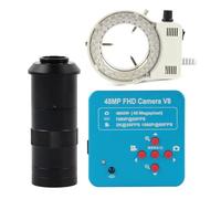 1080P 60FPS 2K 4800W 48MP HDMI USB Industriale Elettronico Digitale Video Microscopio Lente Di Ingrandimento Della Macchina Fotografica For Il Telefono Riparazione PCB Preciso Chiaro(LED with 130x-02)