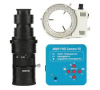 1080P 60FPS 2K 4800W 48MP HDMI USB Industriale Elettronico Digitale Video Microscopio Lente Di Ingrandimento Della Macchina Fotografica For Il Telefono Riparazione PCB Preciso Chiaro(LED with 200x)