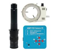 1080P 60FPS 2K 4800W 48MP HDMI USB Industriale Elettronico Digitale Video Microscopio Lente Di Ingrandimento Della Macchina Fotografica For Il Telefono Riparazione PCB(LED with 300x)