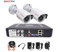 1080P 720P Sistema di telecamere di sicurezza DVR Kit Video sorveglianza Set 2MP/1MP Metallo 2PCS Telecamera 4CH DVR Visione notturna impermeabile CCTV