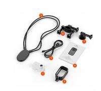 1080P FHD Thumb Action Camera, mini fotocamera magnetica portatile Vlogging Cam con schermo IPS da 1,47 pollici e ricarica a digiuno di tipo C (bianco)