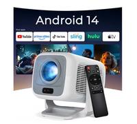 [1080P Nativo, Auto Focus] Smart Proiettore con Supporto 4K, Correzione Trapezoidale Automatica, 2000 ANSI Lumen, App Integrate, Proiettore Portatile Intelligente con WiFi 6 e Bluetooth 5.4, LYNCAST