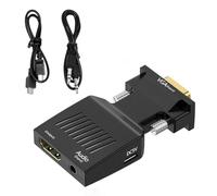 1080P PC Computer HDTV a VGA Video Convertitori 3.5mm Suono Femmina A Maschio Adattatore Per Monitor Del Computer Portatile Proiettori VGA Hdtv Converter Per Laptop