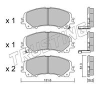 1082.0 TRUSTING Kit pastiglie freno, Freno a disco per INFINITI,NISSAN