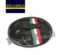 1082 - COPRIRUOTA NERO CON FASCIA TRICOLORE 3-50-10 VESPA 200 PX - ARCOBALENO