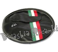 1083 - COPRIRUOTA NERO CON FASCIA TRICOLORE 3-50-08 VESPA 125 V1T V15T V30T V33T