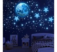 1086PCS Stelle Fluorescenti Adesive Soffitto Stelline Luminose per Cameretta Luna Stelle Adesive Fluorescenti Adesivi Murali Bambini Adesivo Muro Luminoso Decorazione per Soggiorno Cameretta Bambino